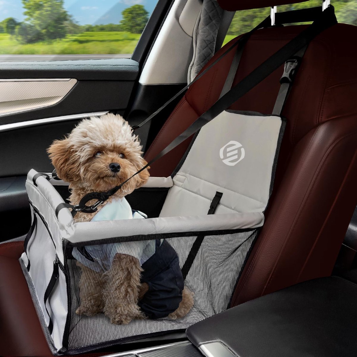 Equivera Hondenmand Auto - Autostoel Hond - Automand Hond - Hondenstoel Auto - Hondenmand Auto Achterbak - Hondenkussen Auto - Honden Mand Auto