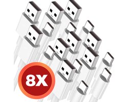 8x XTRONIC USB-C/USB-A - Samsung oplaadkabel- USB-C/USB-A - android - Nokia - huawai - Xtronic USB-C USB-A