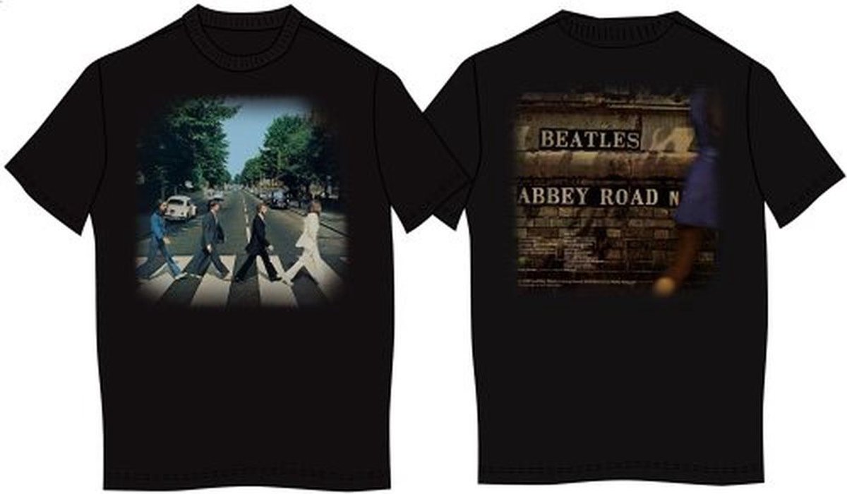 The Beatles - Abbey Road Heren T-shirt - S - Zwart