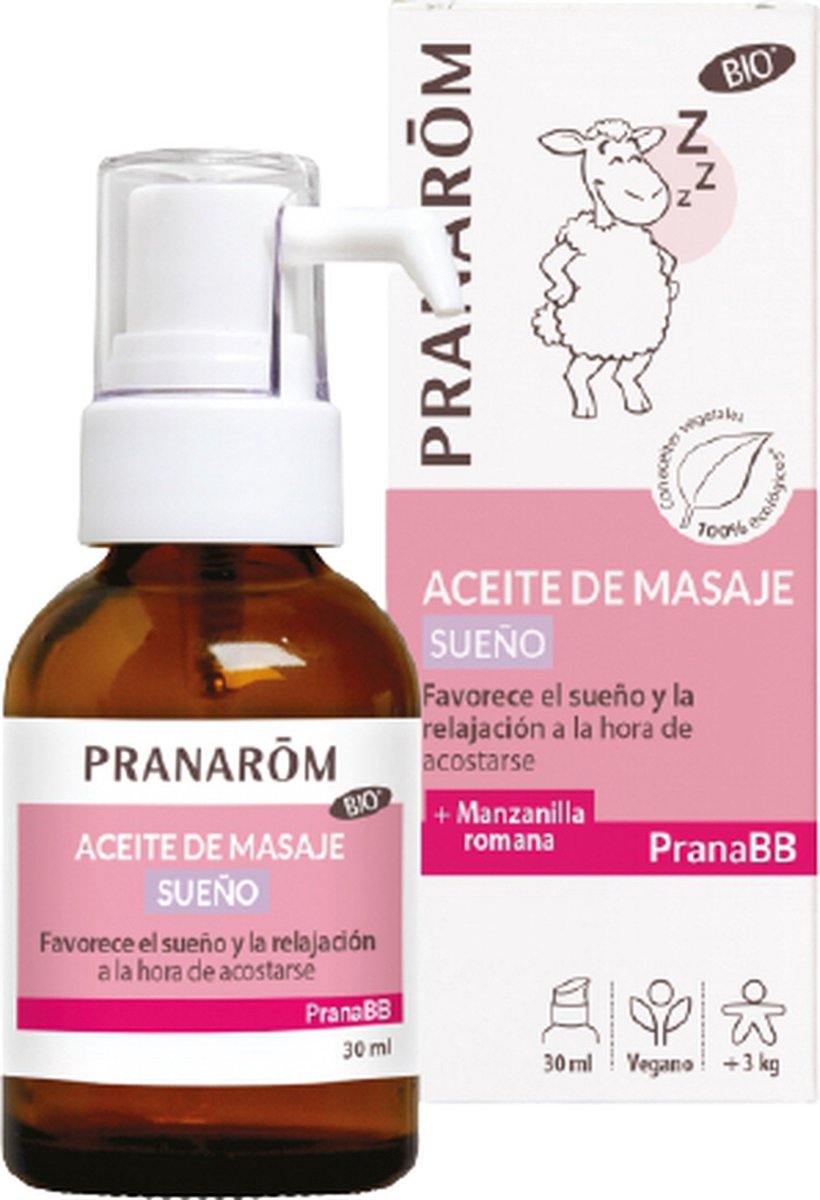 Goedkoopste PranaBB bio slaapmassageolie 30 ml etherische olie (Madarijn - Sinaasappel - Lavendel - Kamille) | Pranarom