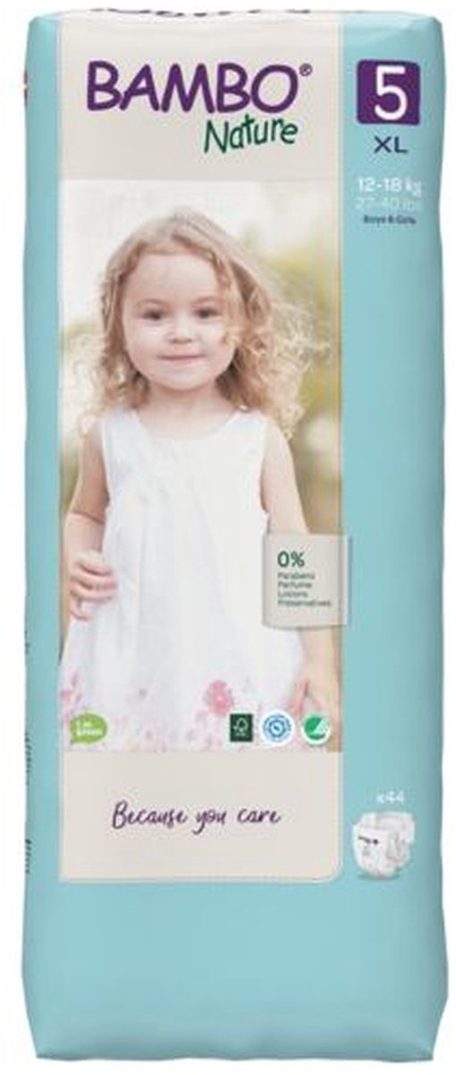 Bambo Nature Luiers Maat 5 (12-18 kg) 44 stuks