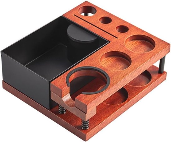 Pevfeciy Tamperstation 51mm, Tamping-Station aus Nussbaum für