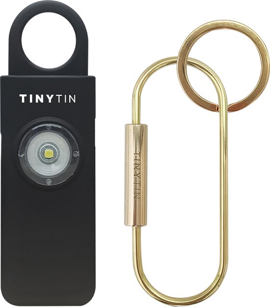 Foto: Tinytin persoonlijke veiligheidsalarm caviar black veiligheid voor vrouwen persoonlijke alarm geluidsalarmsysteem 130 db alarm draagbaar veiligheidsalarm zelfverdediging sleutelhanger luid persoonlijk alarm sinterklaas cadeau