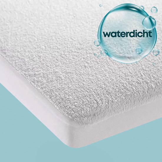 Waterdichte Matrasbeschermer Topper Hoeslaken Badstof - Lits-jumeaux (160x200 cm) - Waterdichte Matras Beschermer - Beschermer voor Incontinentie - Rondom Elastiek