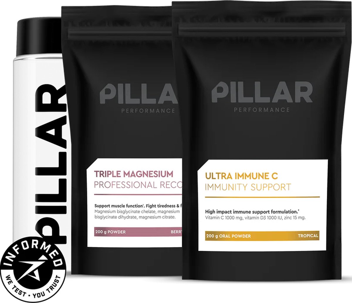 Goedkoopste PILLAR Performance Triple Magnesium Berry Ultra Immune C Micro Shaker (voordeelpakket
