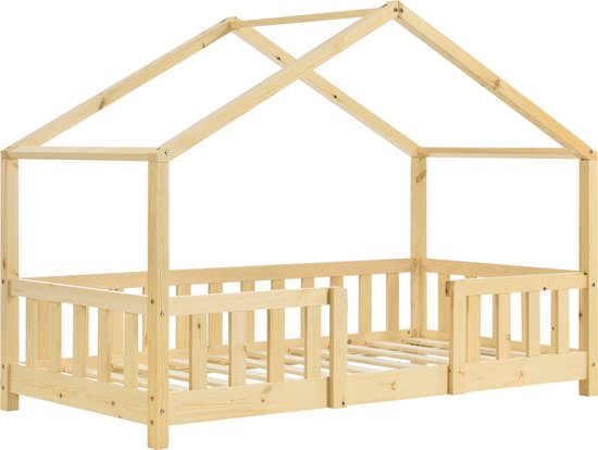 Kinderbed Treviolo met uitvalbeveiliging 70x140 cm hout