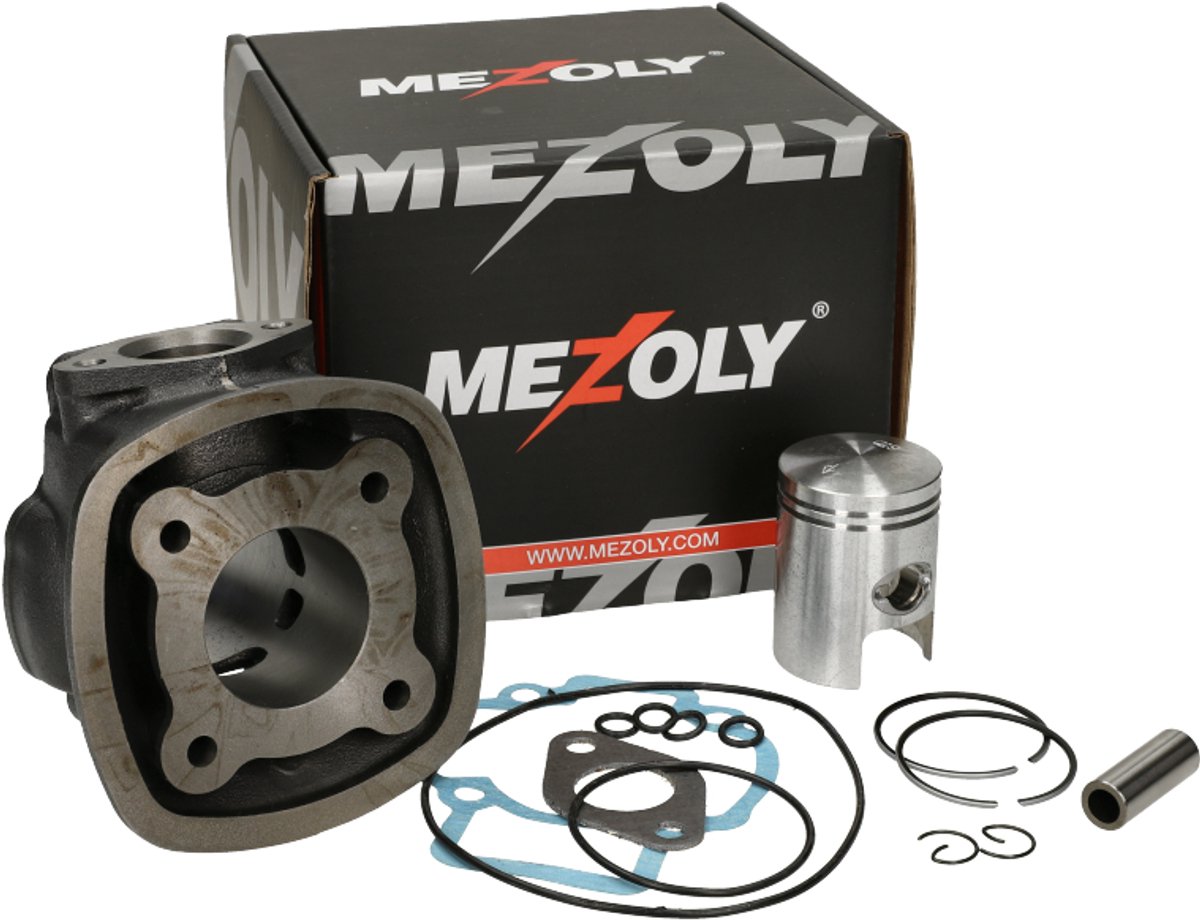 Mezoly Cilinder Piaggio 50cc 2 Takt watergekoeld (vierkant)
