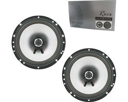 Rocx 2 weg luidspreker set Diameter 165 mm Vermogen 80 Watt inclusief bevestigingsmateriaal | Auto speaker | Autospeaker | Luidspreker | Geschrikt voor Auto