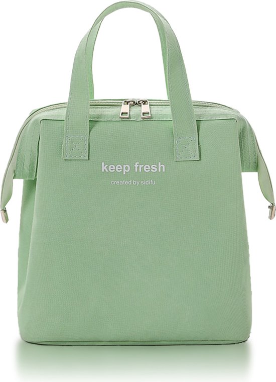 Rainbecom - Sacs isothermes - Sac à lunch – 23x24x14 cm – 7,5 litres - Vert clair - Isolation - Polyester cationique - Riem à poignée - Sac isotherme - Sac à lunch - Sac isotherme - Sac pique-nique