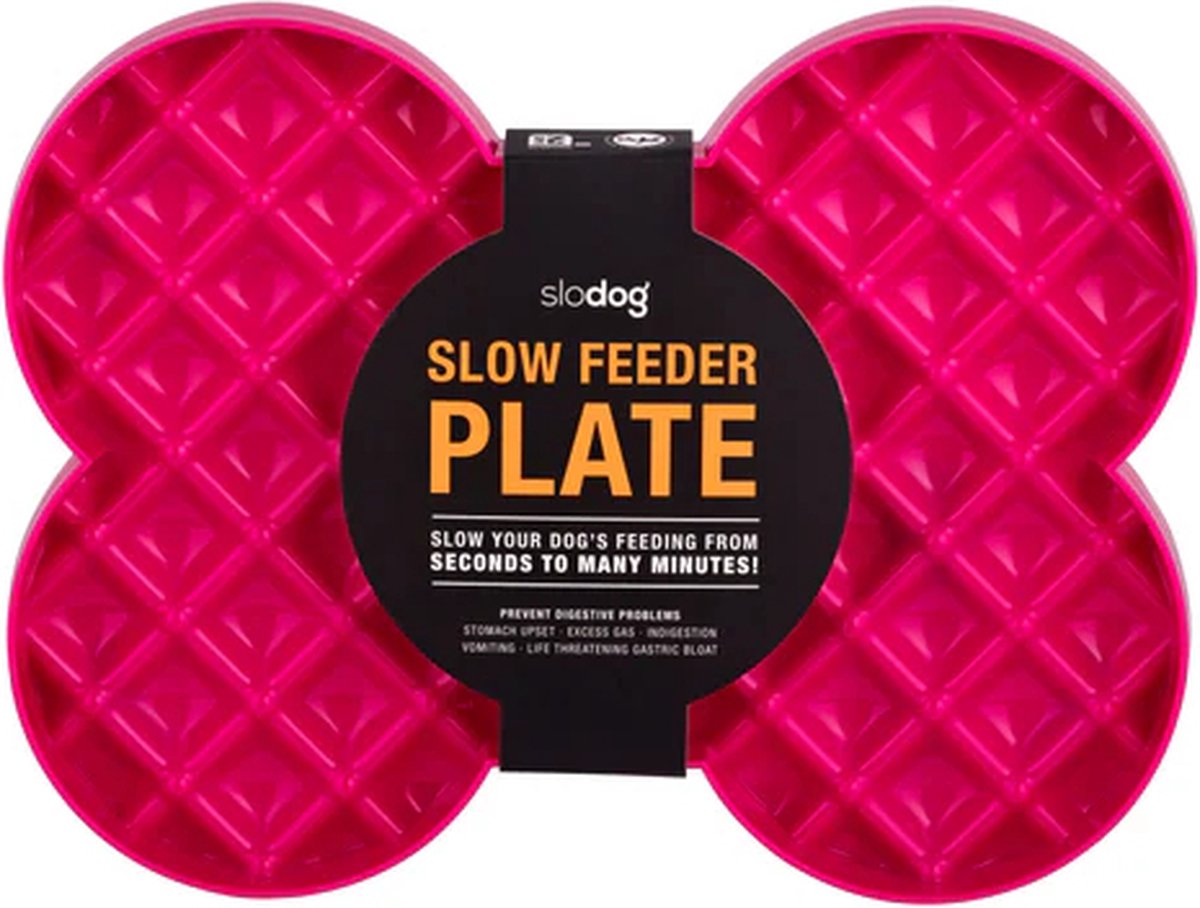 Likmat hond 35 cm - Slowfeeder - Anti-schrokbak - Roze