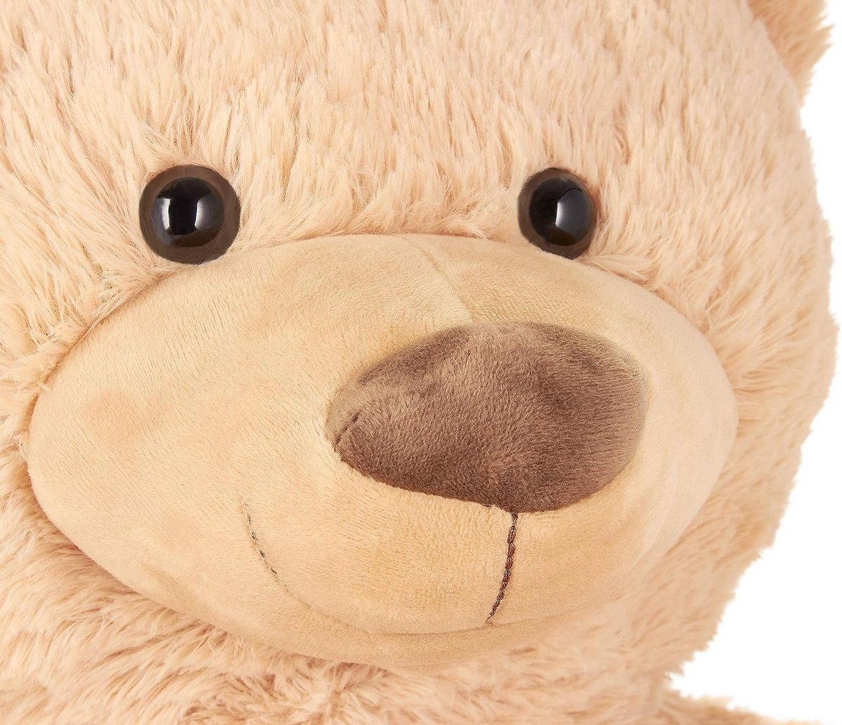 BRUBAKER XXL Beige Knuffel Beer 100cm Met hart "Ik hou van je" - Cadeau - Valentijn — afbeelding 3