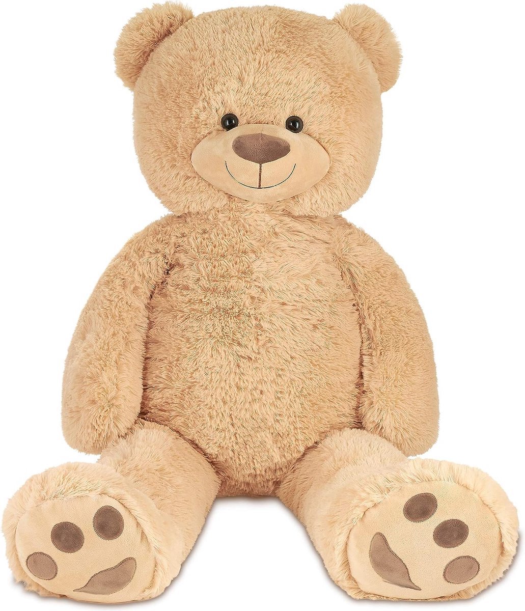 BRUBAKER XXL Beige Knuffel Beer 100cm Met hart "Ik hou van je" - Cadeau - Valentijn — afbeelding 6