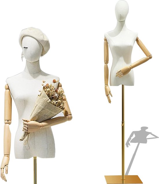 Lexium Verstelbare paspop - Paspop dames - Etalagepop vrouw - Kleermaker Dummy - Mannequin