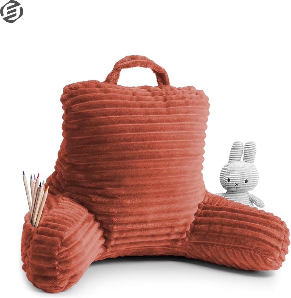 Equivera Leeskussen - Meditatiekussen - Relaxkussen - Zitkussen - Ontspanningskussen - Lekker Lui Lezen - Bookseat - Boekkussen