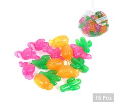 IJsblokjes – 15 Stuks – Herbruikbaar - Tropisch Design – Cactus, Ananas en Flamingo – Decoratieve Koelstenen – IJsklontjes - Voor Cocktails, Frisdrank en Drankjes IJsblokjes – 15 Stuks – Herbruikbaar - Tropisch Design – Cactus, Ananas en Flamingo – Decoratieve Koelstenen – IJsklontjes - Voor Cocktails, Frisdrank en Drankjes