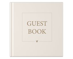 Fyllbooks - Guestbook - Invulboek Gastenboek - Geschikt voor: Bruiloft, Huwelijk, Jubileum, Verjaardag of andere gelegenheid - Beige - 96 Pagina's Fyllbooks - Guestbook - Invulboek Gastenboek - Geschikt voor: Bruiloft, Huwelijk, Jubileum, Verjaardag of andere gelegenheid - Beige - 96 Pagina's