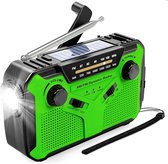 Bol.com Noodradio - Opwindbare Radio - 4000MAH - Dynamo Solar - Noodpakket Opwindbaar - Zaklamp / Powerbank - Survival radio - G... aanbieding