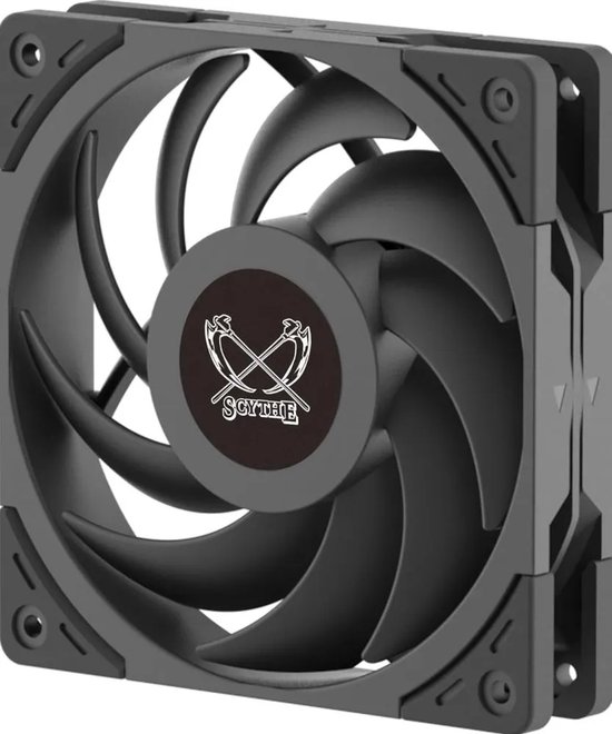 Scythe Wonder Tornado 120mm Ventilator 60.29 CFM FDB Lager Stil Zwart 350-2000 RPM