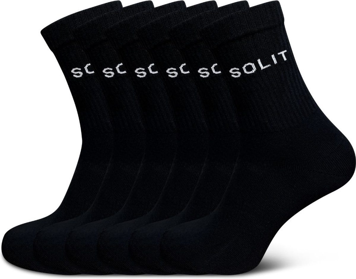 Beste hoge sokken - Sport sokken - 6-paar - 78% katoenen sokken - Maat 39-42 - voor Dames en Heren - Naadloze sokken - crew sokken