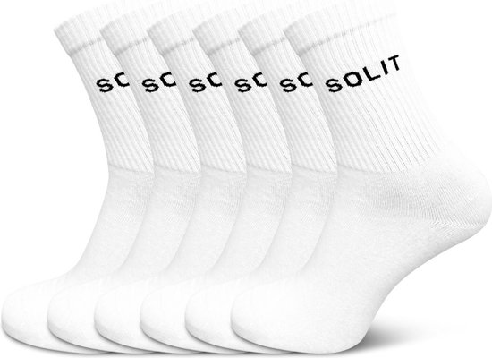 Meilleures chaussettes hautes - Chaussettes de Sport - 6 paires - Chaussettes 78% coton - Taille 43-46 - pour femmes et hommes - Chaussettes sans couture - chaussettes d'équipage