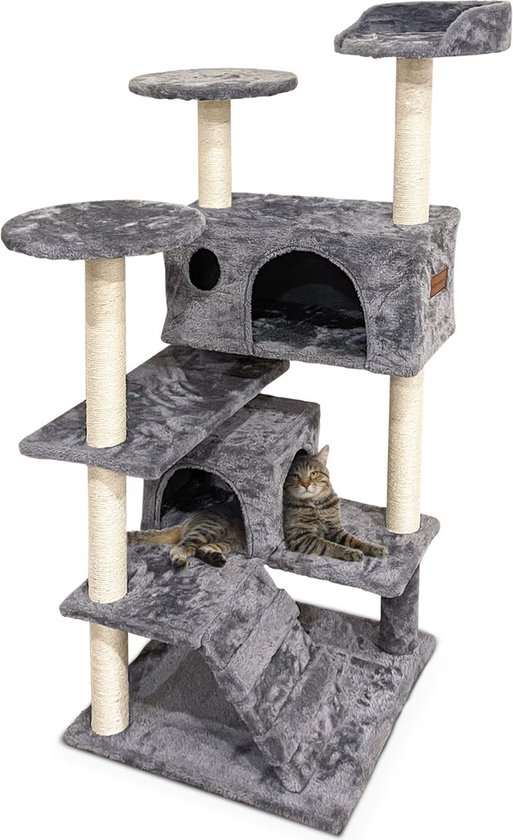Happysnoots Krabpaal voor Katten - 50x50x130cm - Kattenboom voor Grote Katten - Cat Tower