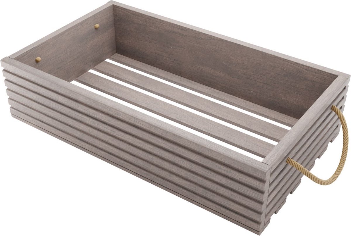 Houten Groente & Fruit kist Isabel 60cm - Grijs