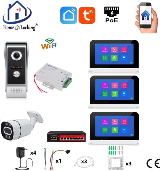 De Bruyne Freddy T-2301V Videofoon met Smart Life APP - De Bruyne Freddy - €637,93