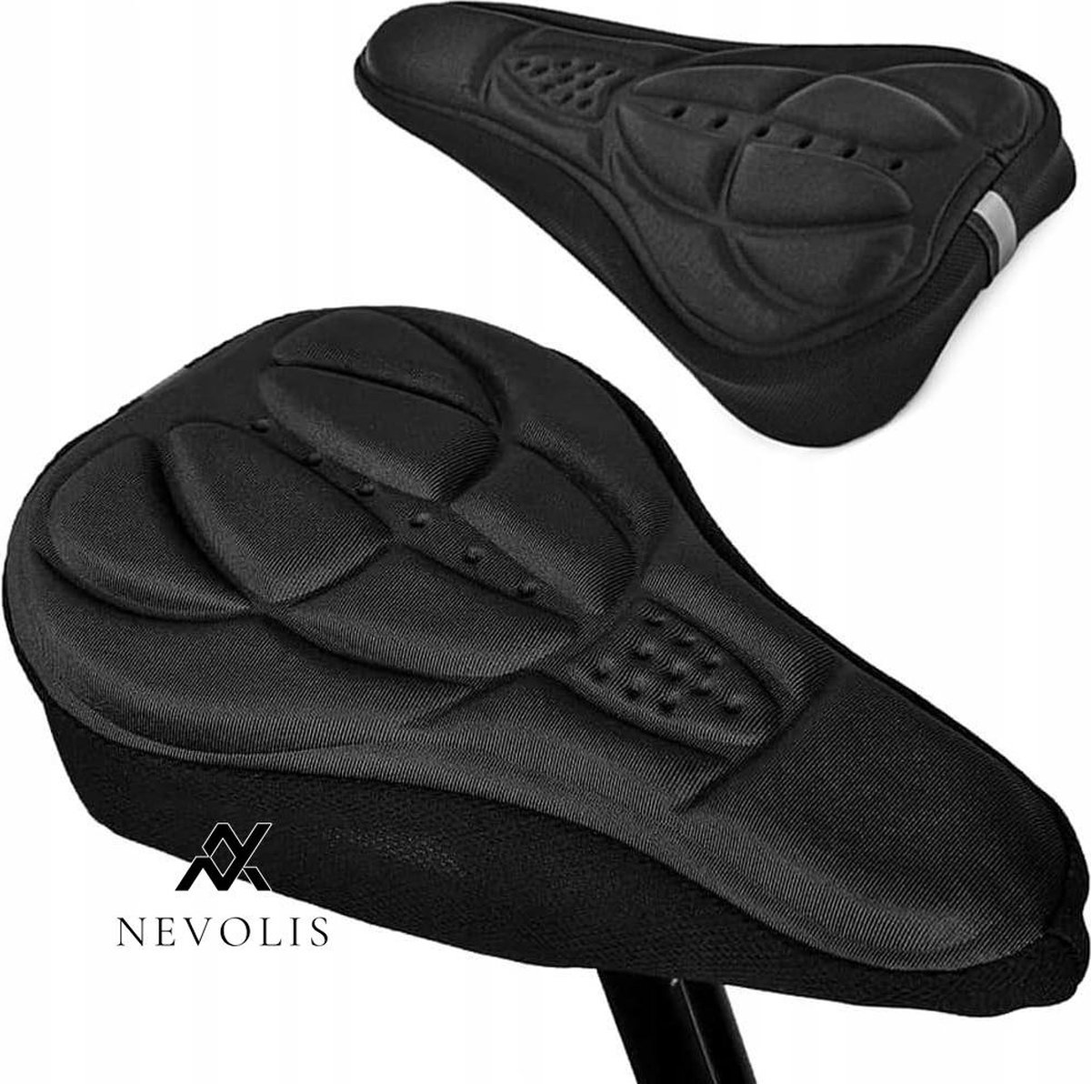 Nevolis Bicycle Saddle Cover Universal Gel Foam Protective Comfortable Cushion Lightweight Robust 25 cm .