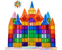 foto van Magna Minds - Magnetic Tiles- Magnetisch Speelgoed – 135 stuks - Constructie speelgoed - Magnetische tegels - Montessori speelgoed - Magnetic toys - Magnetische bouwstenen - Speelgoed Kinderen