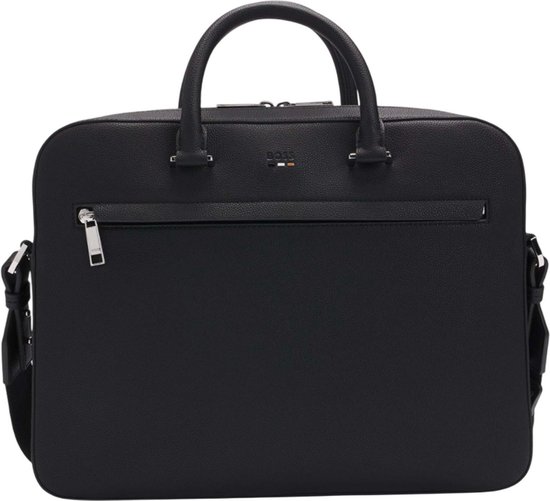 BOSS Schoudertas met label in reliëf, model 'Addison' in zwart online