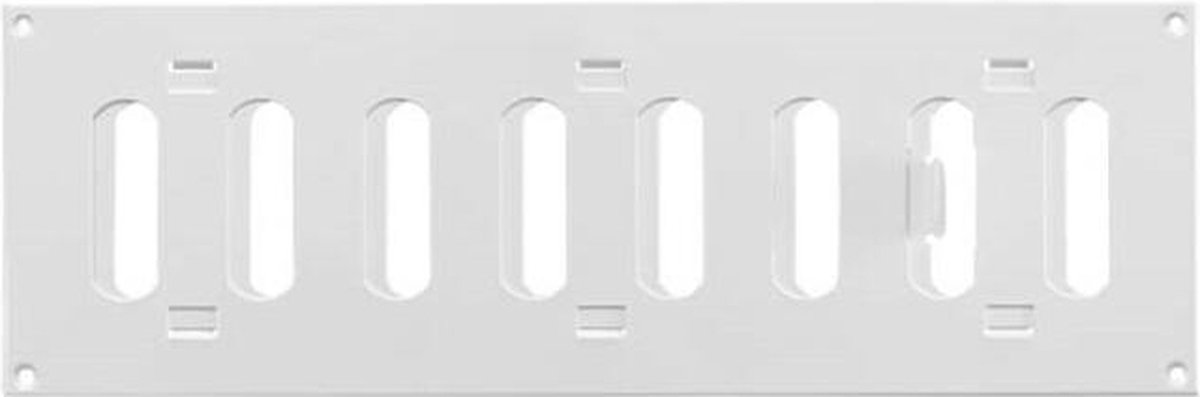 Metalen instelbaar rechthoekige sleuf rooster 300x100 wit - MR3010R - RAL9016