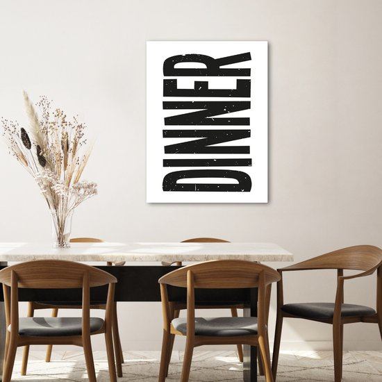 Peinture sur toile 60x80 cm - Décoration murale Zwart - Décoration - Vintage - Alimentation - Accessoires de Décoration murale - Décoration murale Cuisine - Peintures sur toile