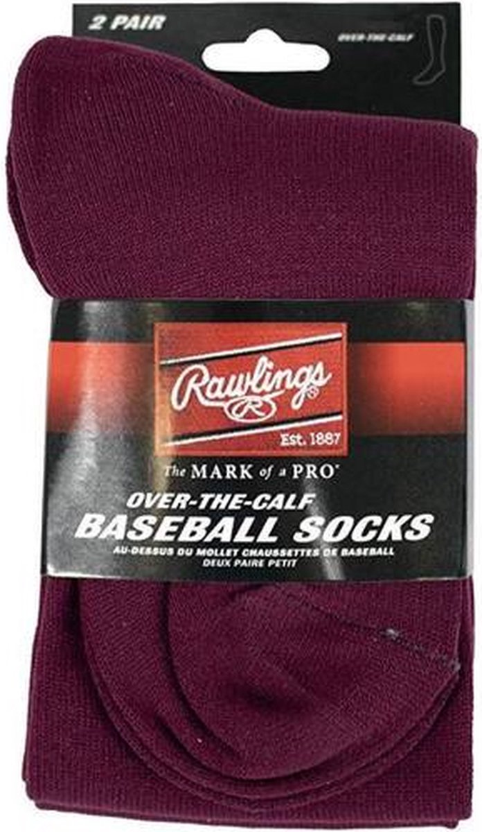 Rawlings Baseball Socks (2 Pair) L Orange Socks voor Sport Honkbal/Softball