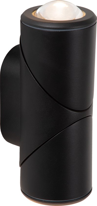 Lucide ERIN - Wandspot / Wandlamp Binnen/Buiten - LED - 2 × 5W 2700K - IP65 - Zwart