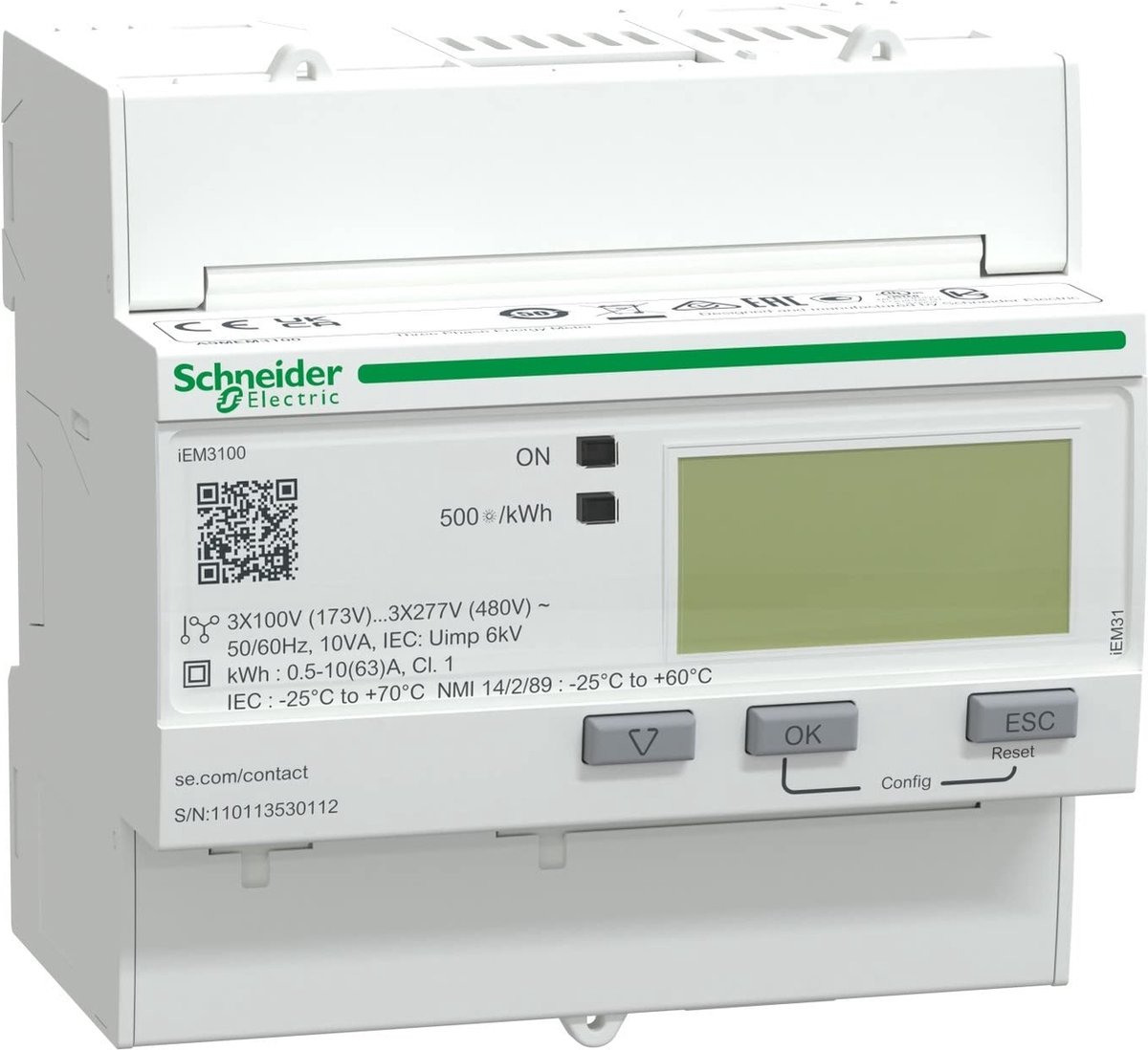 Schneider Electric Acti 9 Elektriciteitsmeter - A9MEM3100 - T23J5