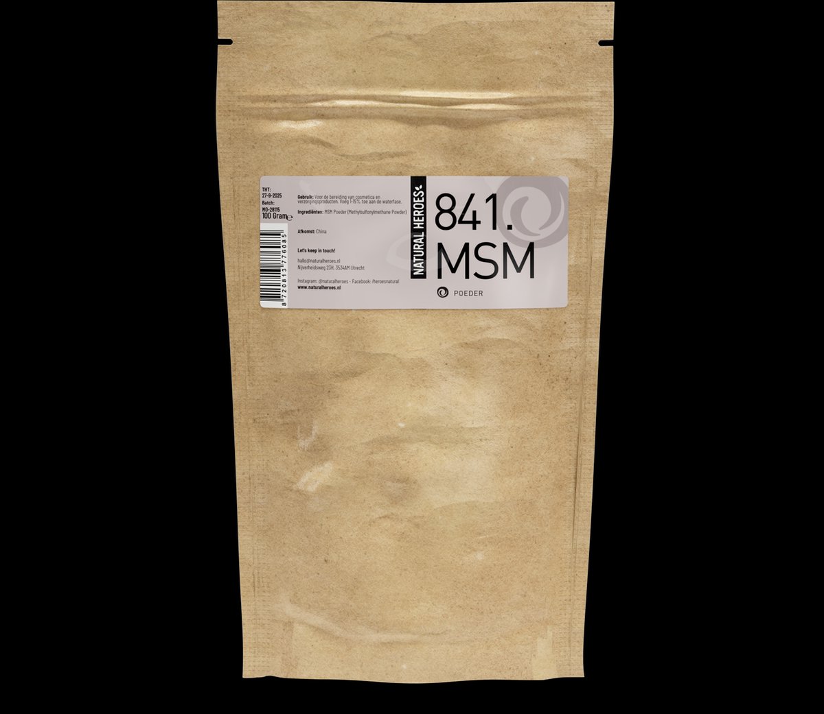 Natural Heroes - MSM Poeder (Methylsulfonylmethaan) 100 gram