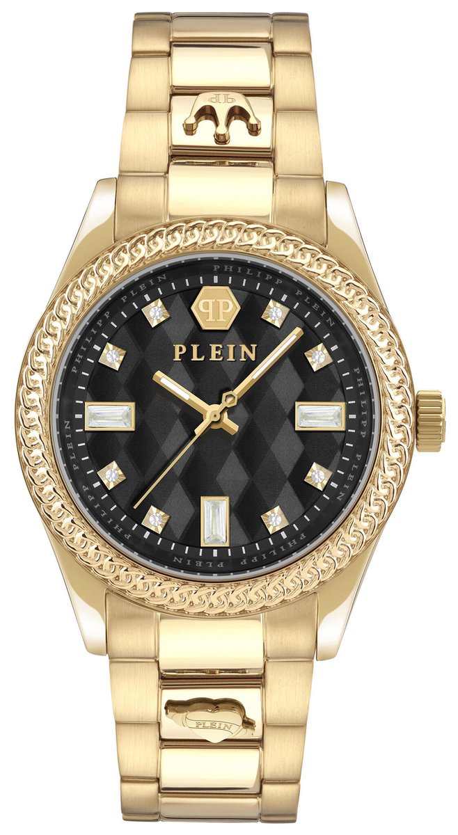 Philipp Plein Queen PWCDA0624 Horloge - Staal - Goudkleurig - Ø 38 mm