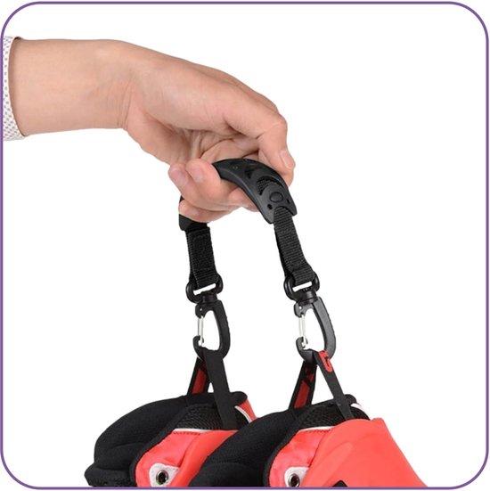 Jobber - Skischoen draagband - Skeelers - Snowboard - Schoenen drager - Zwart