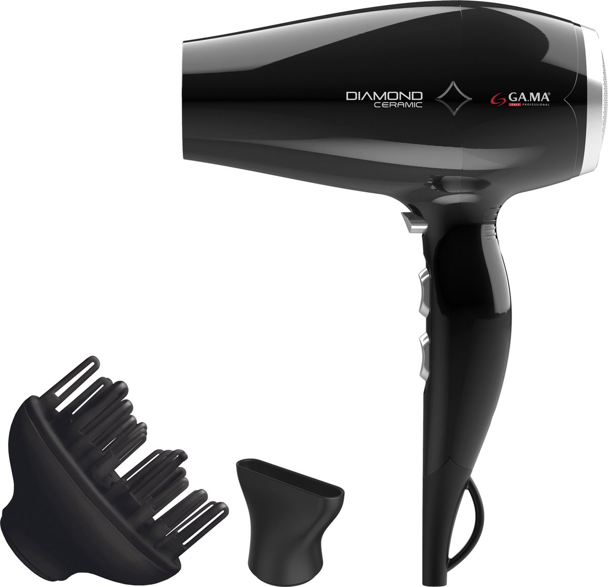 GA.MA Diamond Ceramic haardroger 2300 W Zwart