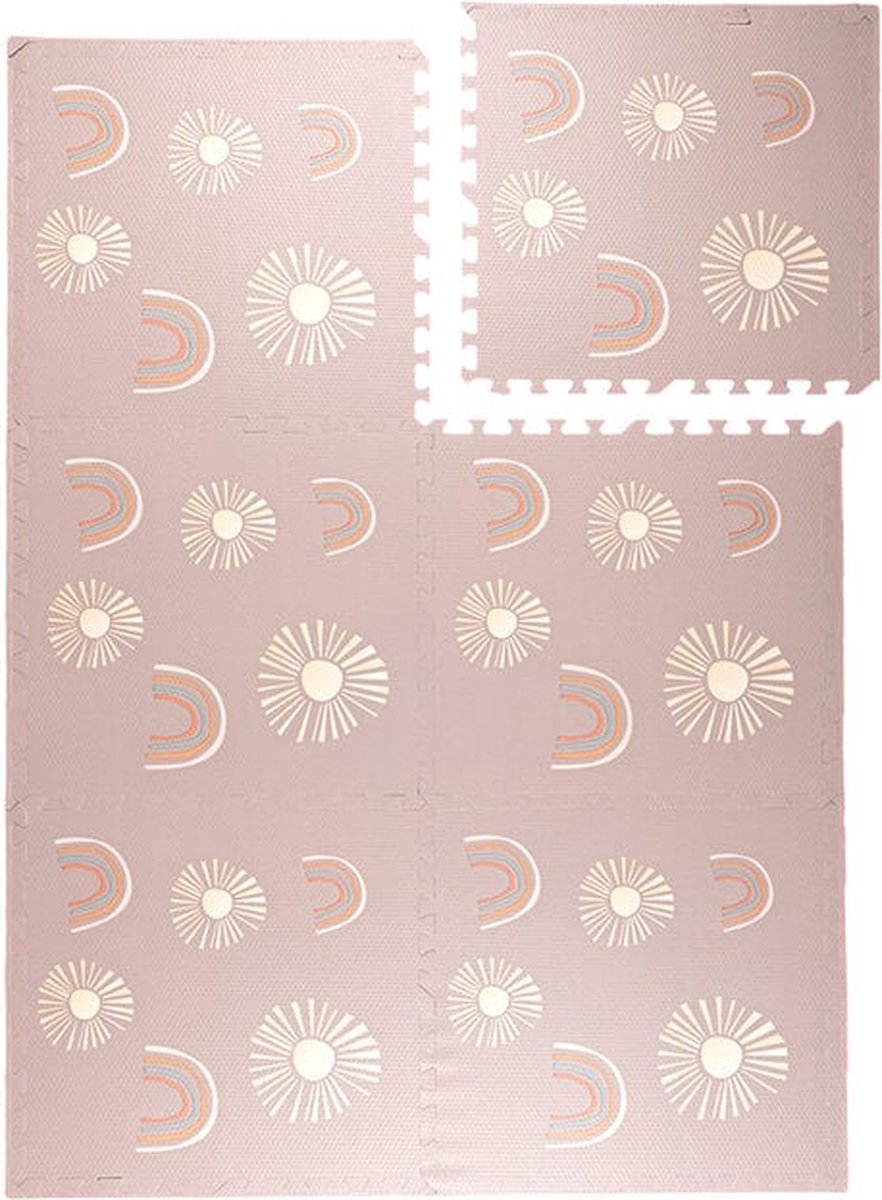 NilaFee® - Speelkleed - Speelmat - Puzzelmat - Baby - Foam - 120 x 180 cm - Uitbreidbaar - Yoga mat - Fitnessmat - Vloerbeschermer - Rainbow Pink — afbeelding 12