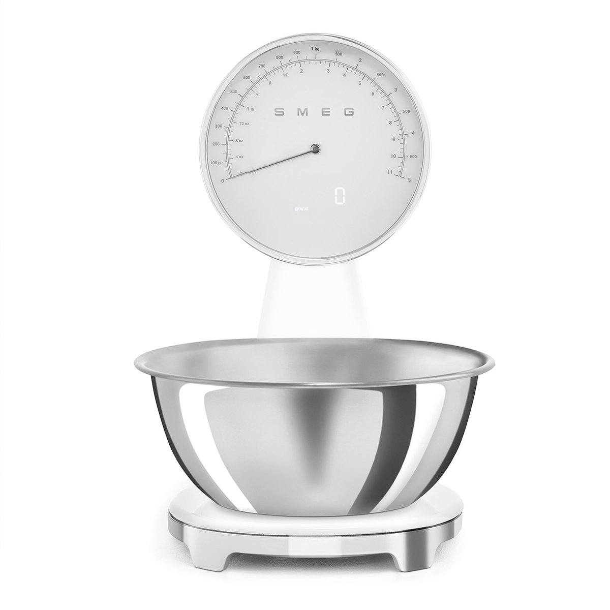 SMEG KSF01WHWW - Weegschaal - Analoog en digitaal - Wit