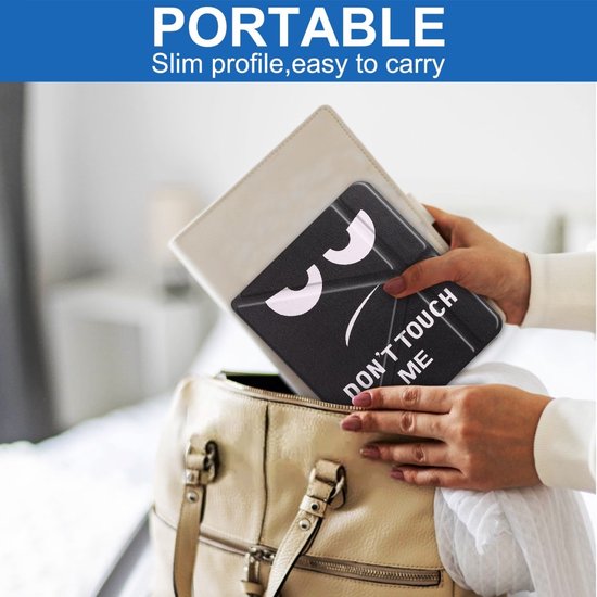 e-Reader Hoesje Origami Book Case met Wake/Sleep-functie - Kobo Libra Colour Hoesje - Don't Touch van iMoshion — afbeelding 2