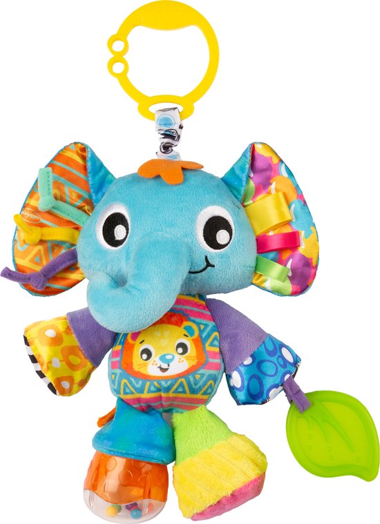 Playgro - Activity Friend Elly Elephant - Baby speelgoed - Hangspeeltje - Kinderwagenspeeltje - Rammelaar - Kinderwagenaccessoire - Buggyaccessoire- Educatief Speelgoed - Knuffeldier van Playgro — afbeelding 3