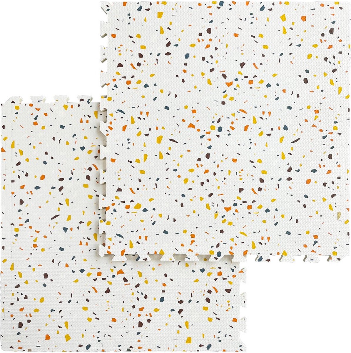 NilaFee™ - Speelkleed - Speelmat - Puzzelmat - Baby - Foam - 120 x 180 cm - Uitbreidbaar - Yoga mat - Fitnessmat - Vloerbeschermer - Orange Terrazzo — afbeelding 9