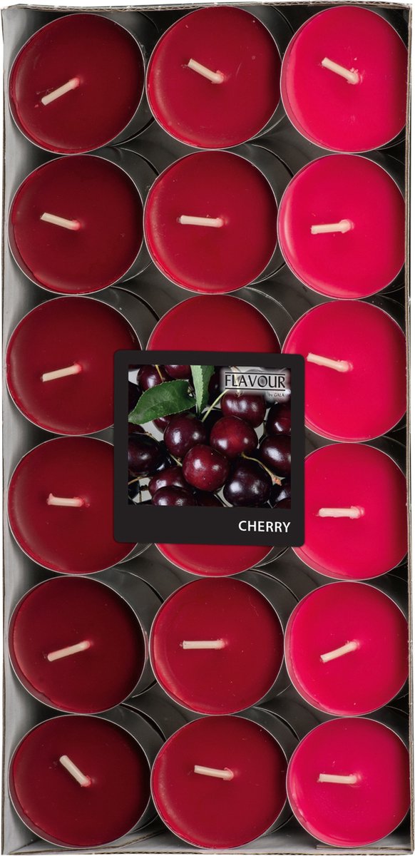 Conpax Geur theelichtjes/waxinelichtjes - Mega pack - 36x - Cherry aroma - 4,5 branduren