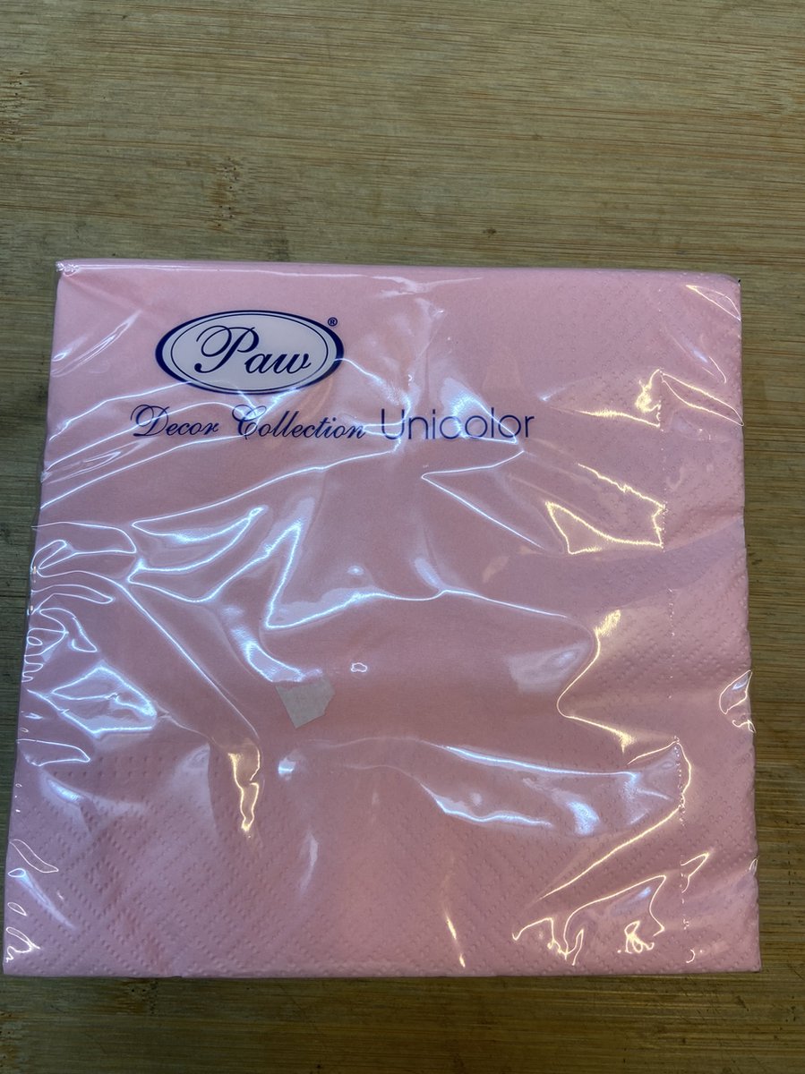 paw servet roze 20 stuks 33*33 cm