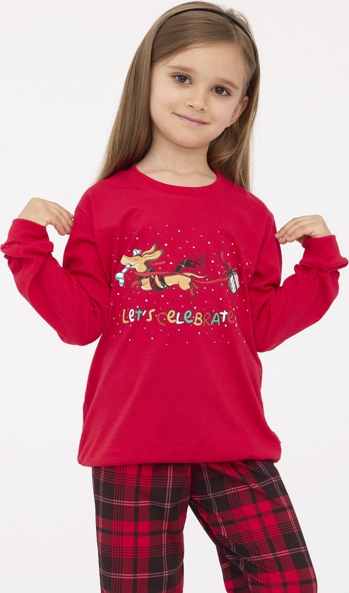 Cornette Meisjes Pyjama Lange Mouw Lange Broek Winter Kerst Matching Gezin Familie Celebrate 594/174 592/174 122/128