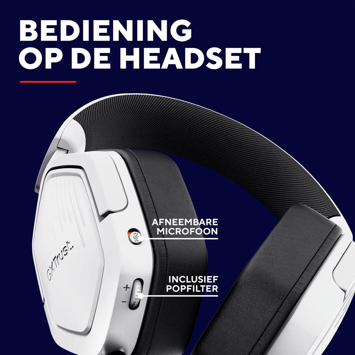 Trust GXT 492W Carus - Gaming Headset - Stereo - PS5/PS4/PC/Switch - 3.5mm - Wit thumbnail 3