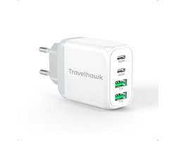Travelhawk USB-C Oplader – Geschikt voor iPhone – Snellader – PD 40W – Wit
