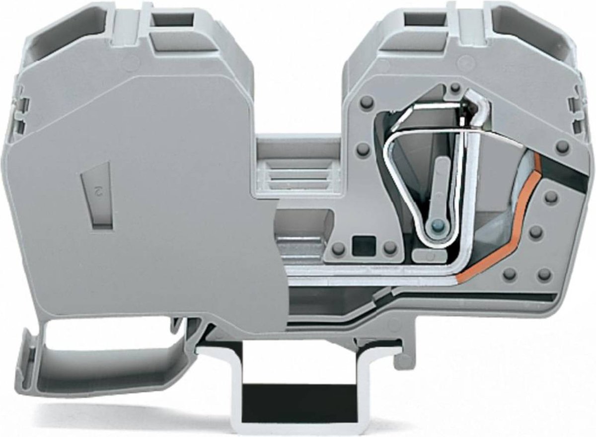 WAGO 285-635 Doorgangsklem 16 mm Spanveer Toewijzing: L Grijs 15 stuk(s)